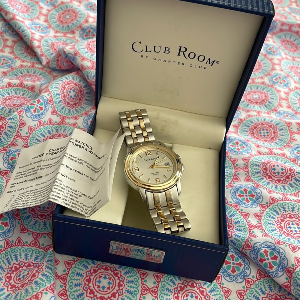 Mens 2 tone watch